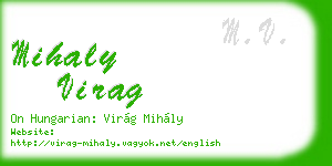 mihaly virag business card