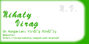 mihaly virag business card